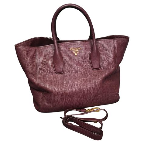 Pavone Vitello Daino Leather Large Shopping Tote Bag